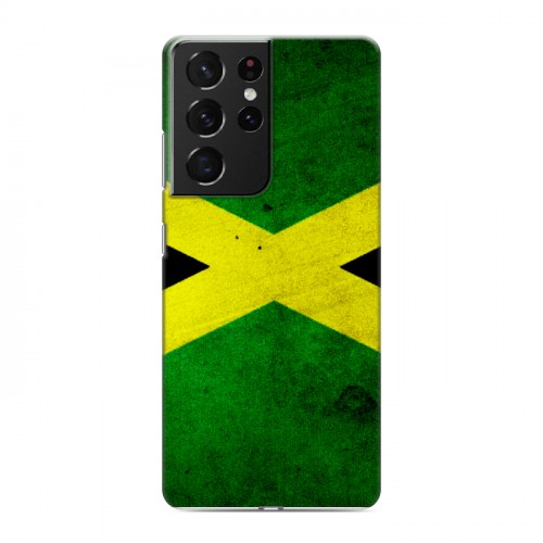 Дизайнерский пластиковый чехол для Samsung Galaxy S21 Ultra Флаг Ямайки