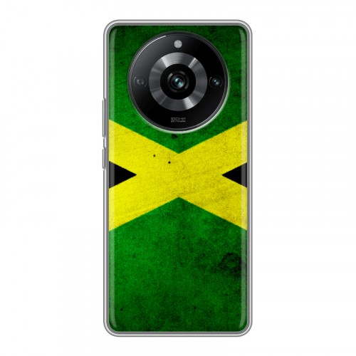 Дизайнерский силиконовый с усиленными углами чехол для Realme 11 Pro Флаг Ямайки