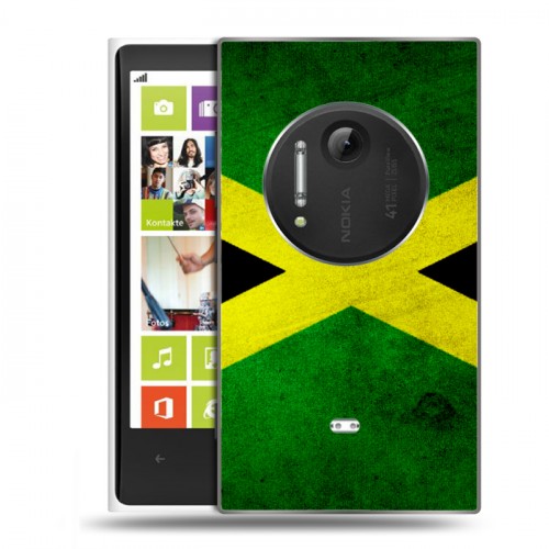 Дизайнерский пластиковый чехол для Nokia Lumia 1020 Флаг Ямайки