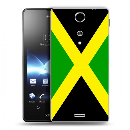 Дизайнерский пластиковый чехол для Sony Xperia TX Флаг Ямайки