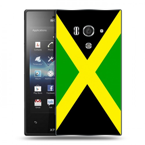 Дизайнерский пластиковый чехол для Sony Xperia acro S Флаг Ямайки