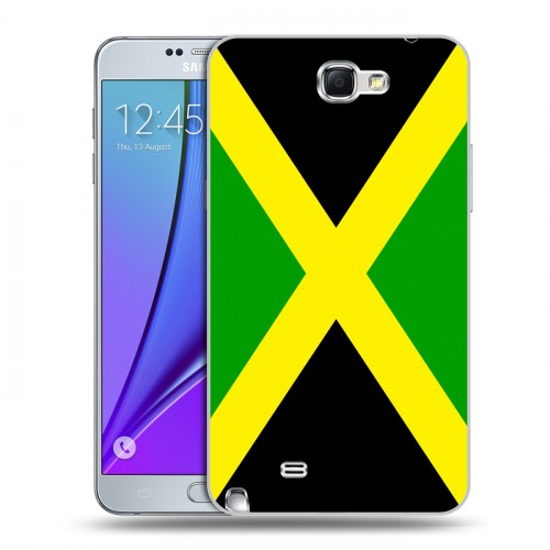 Дизайнерский пластиковый чехол для Samsung Galaxy Note 2 Флаг Ямайки