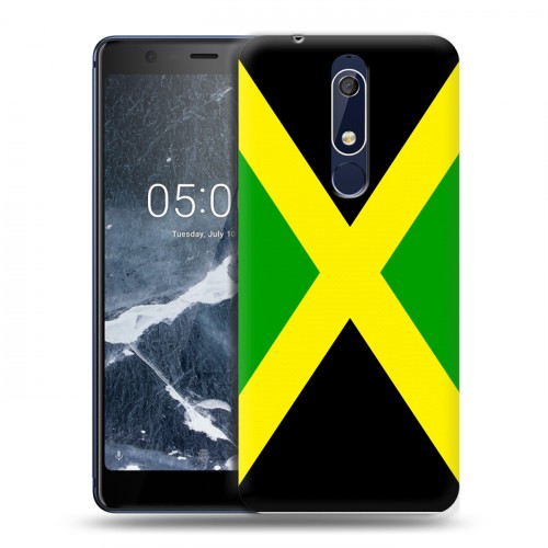 Дизайнерский пластиковый чехол для Nokia 5.1 Флаг Ямайки