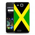 Дизайнерский пластиковый чехол для Alcatel One Touch Idol Ultra Флаг Ямайки