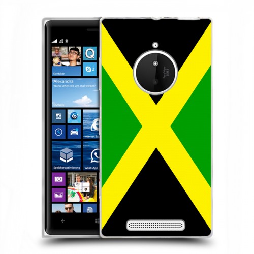 Дизайнерский пластиковый чехол для Nokia Lumia 830 Флаг Ямайки