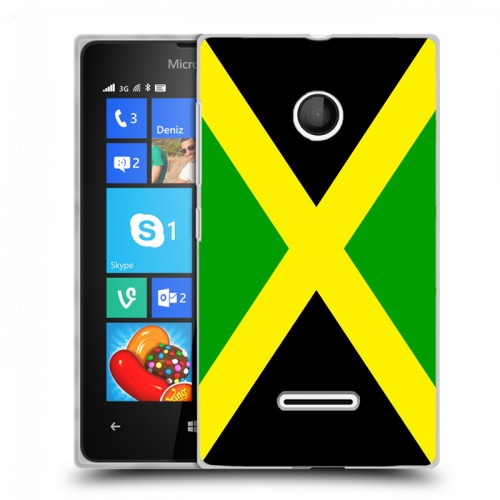 Дизайнерский пластиковый чехол для Microsoft Lumia 435 Флаг Ямайки
