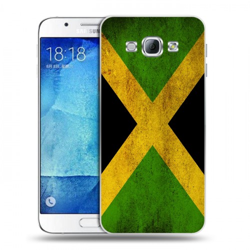 Дизайнерский пластиковый чехол для Samsung Galaxy A8 Флаг Ямайки