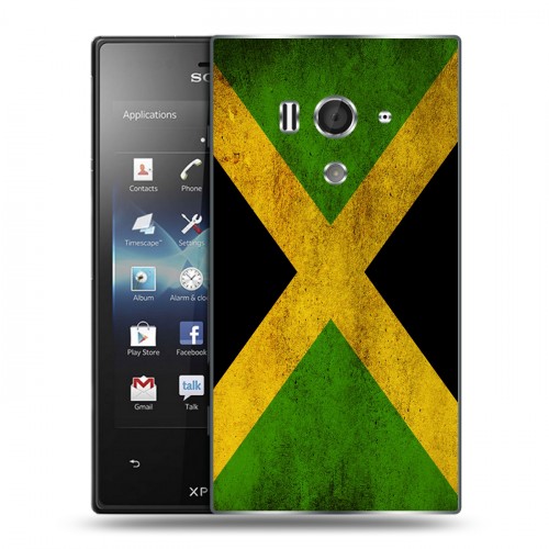 Дизайнерский пластиковый чехол для Sony Xperia acro S Флаг Ямайки