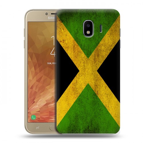 Дизайнерский пластиковый чехол для Samsung Galaxy J4 Флаг Ямайки