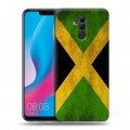 Дизайнерский силиконовый с усиленными углами чехол для Huawei Mate 20 Lite Флаг Ямайки