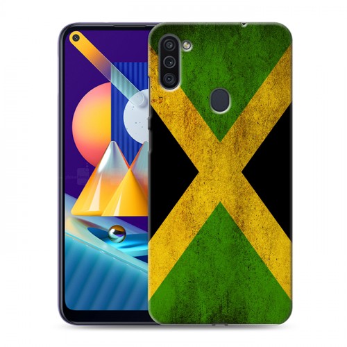 Дизайнерский пластиковый чехол для Samsung Galaxy M11 Флаг Ямайки