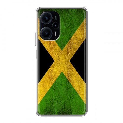 Дизайнерский силиконовый с усиленными углами чехол для XIaomi Poco F5 Флаг Ямайки