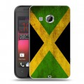 Дизайнерский пластиковый чехол для HTC Desire 200 Флаг Ямайки