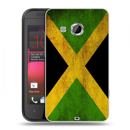 Дизайнерский пластиковый чехол для HTC Desire 200 Флаг Ямайки