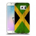 Дизайнерский пластиковый чехол для Samsung Galaxy S6 Edge Флаг Ямайки