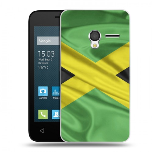 Дизайнерский пластиковый чехол для Alcatel One Touch Pixi 3 (4.0) Флаг Ямайки