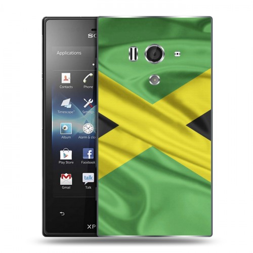 Дизайнерский пластиковый чехол для Sony Xperia acro S Флаг Ямайки