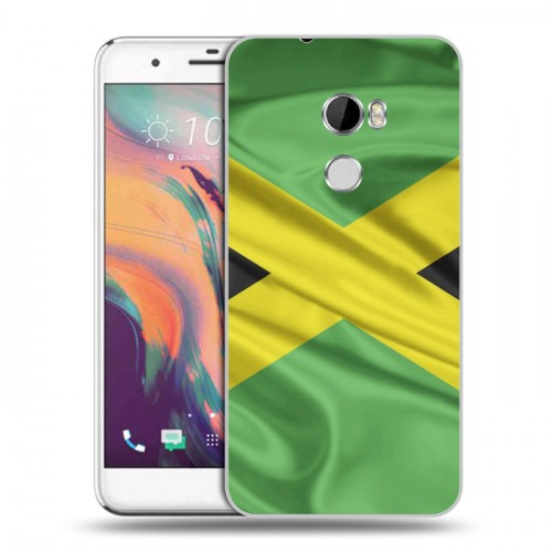 Дизайнерский пластиковый чехол для HTC One X10 Флаг Ямайки