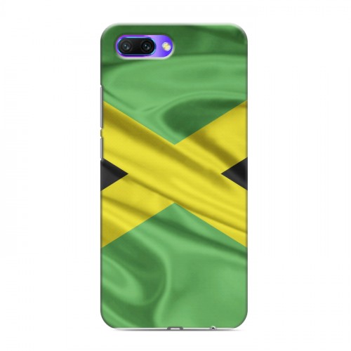 Дизайнерский силиконовый с усиленными углами чехол для Huawei Honor 10 Флаг Ямайки