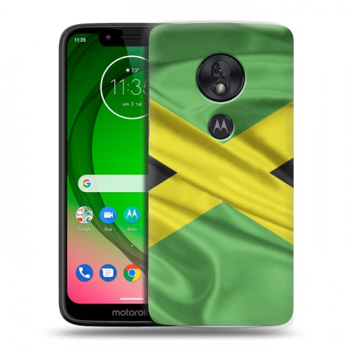 Дизайнерский пластиковый чехол для Motorola Moto G7 Play Флаг Ямайки