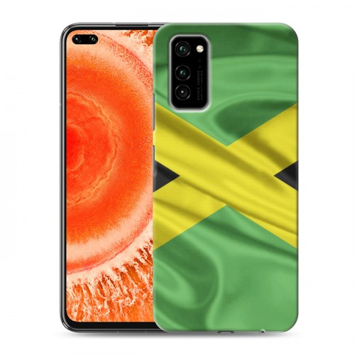 Дизайнерский силиконовый чехол для Huawei Honor View 30 Pro Флаг Ямайки