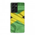 Дизайнерский пластиковый чехол для Samsung Galaxy S21 Ultra Флаг Ямайки