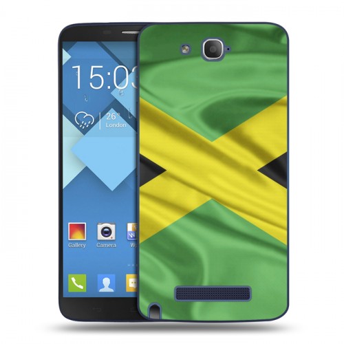Дизайнерский пластиковый чехол для Alcatel One Touch Hero Флаг Ямайки