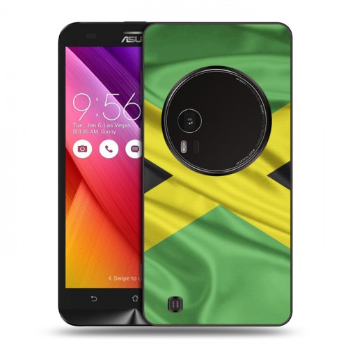 Дизайнерский пластиковый чехол для Asus Zenfone Zoom Флаг Ямайки