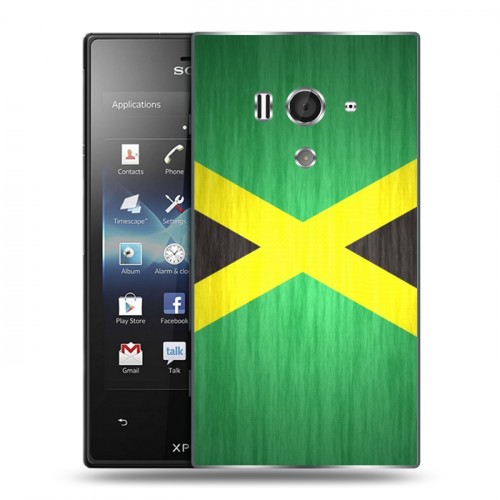 Дизайнерский пластиковый чехол для Sony Xperia acro S Флаг Ямайки