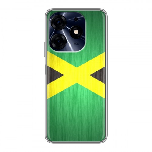 Дизайнерский силиконовый с усиленными углами чехол для Tecno Spark 10 Pro Флаг Ямайки