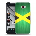 Дизайнерский пластиковый чехол для HTC Butterfly S Флаг Ямайки