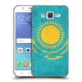 Дизайнерский пластиковый чехол для Samsung Galaxy J5 Флаг Казахстана