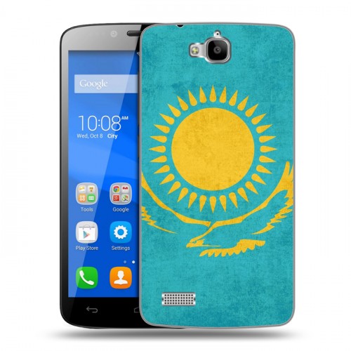 Дизайнерский пластиковый чехол для Huawei Honor 3C Lite Флаг Казахстана
