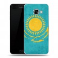 Дизайнерский пластиковый чехол для Samsung Galaxy C5 Флаг Казахстана