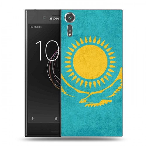 Дизайнерский пластиковый чехол для Sony Xperia XZs Флаг Казахстана