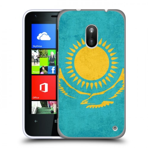 Дизайнерский пластиковый чехол для Nokia Lumia 620 Флаг Казахстана