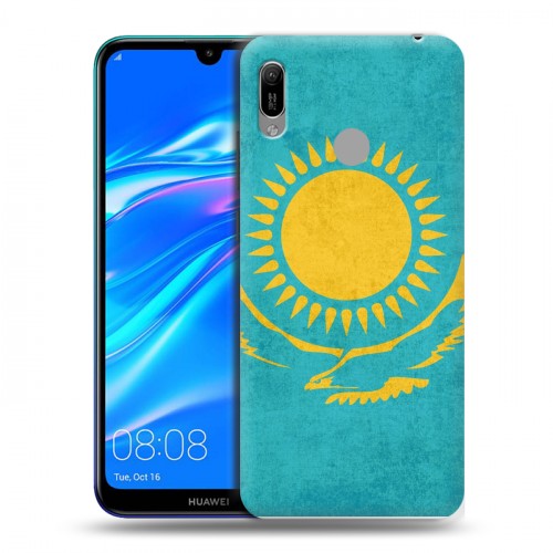 Дизайнерский пластиковый чехол для Huawei Y6 (2019) Флаг Казахстана