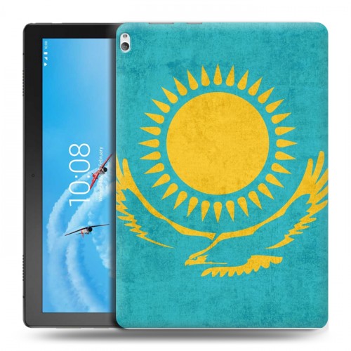 Дизайнерский силиконовый чехол для Lenovo Tab P10 Флаг Казахстана