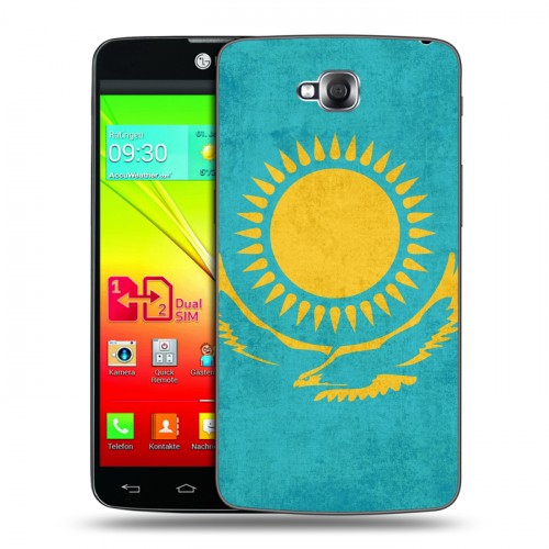 Дизайнерский силиконовый чехол для LG G Pro Lite Dual Флаг Казахстана