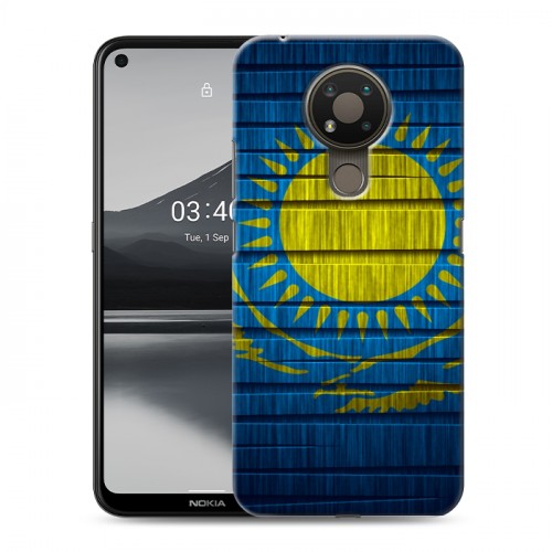 Дизайнерский силиконовый чехол для Nokia 3.4 Флаг Казахстана