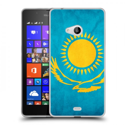 Дизайнерский пластиковый чехол для Microsoft Lumia 540 Флаг Казахстана