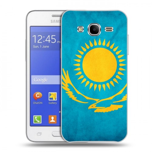 Дизайнерский пластиковый чехол для Samsung Galaxy J7 Флаг Казахстана