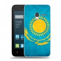 Дизайнерский пластиковый чехол для Alcatel One Touch Pixi 3 (4.5) Флаг Казахстана