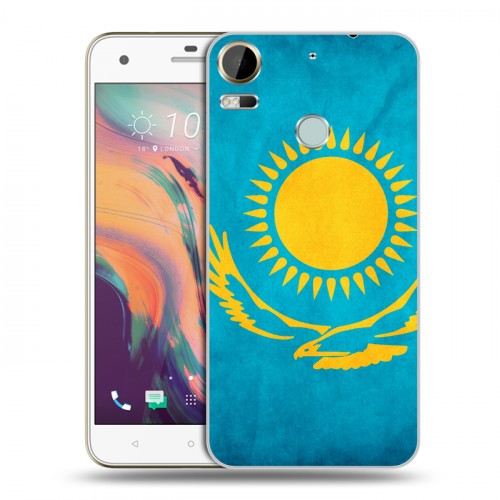Дизайнерский пластиковый чехол для HTC Desire 10 Pro Флаг Казахстана