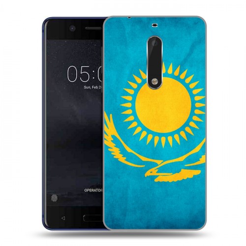 Дизайнерский пластиковый чехол для Nokia 5 Флаг Казахстана