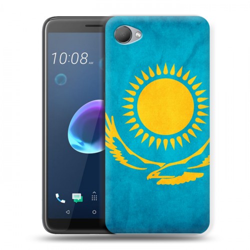 Дизайнерский пластиковый чехол для HTC Desire 12 Флаг Казахстана