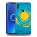 Дизайнерский силиконовый чехол для Alcatel 5V Флаг Казахстана