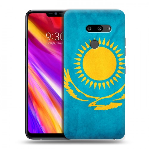 Дизайнерский пластиковый чехол для LG G8 ThinQ Флаг Казахстана