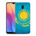 Дизайнерский силиконовый с усиленными углами чехол для Xiaomi RedMi 8A Флаг Казахстана