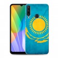 Дизайнерский пластиковый чехол для Huawei Y6p Флаг Казахстана